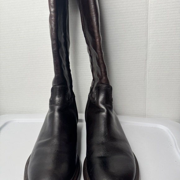 Tory Burch Brown Leather Riding Boots - Picture 3 of 15